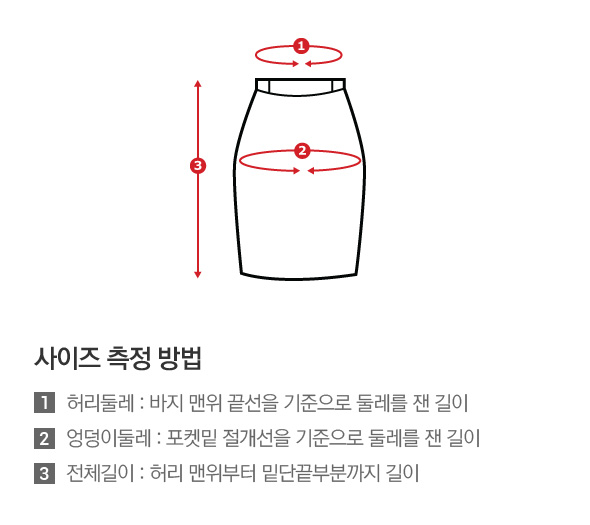 상품 실측 사이즈