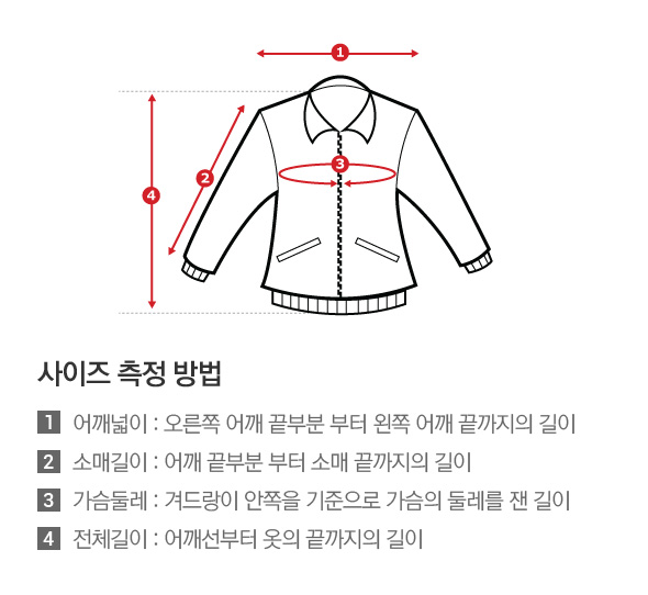 상품 실측 사이즈