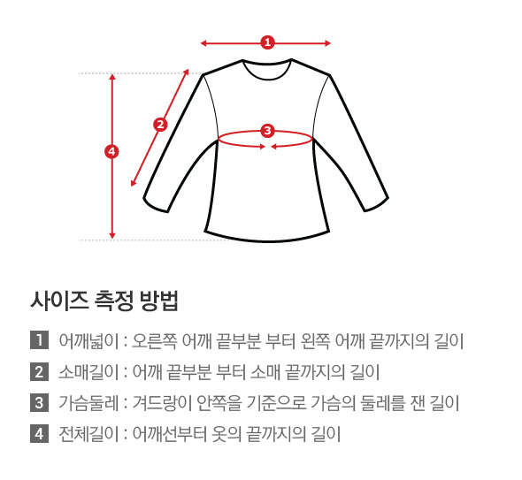 상품 실측 사이즈